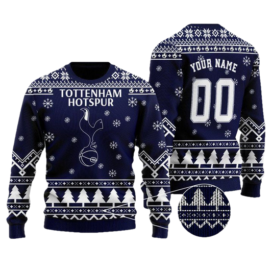 Tottenham Hotspur Custom Name Ugly Christmas Wool Sweater ? Usalast