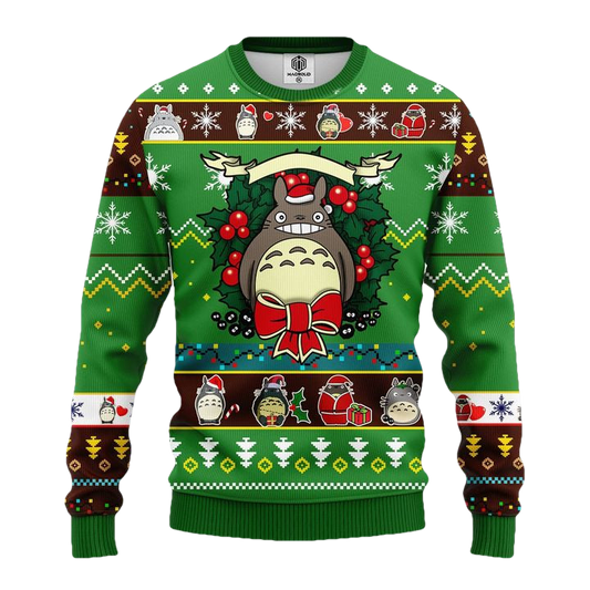 Totoro Ghibli Noel Ugly Christmas Sweater Green 1 Amazing Gift Idea Thanksgiving Gift ? Usalast
