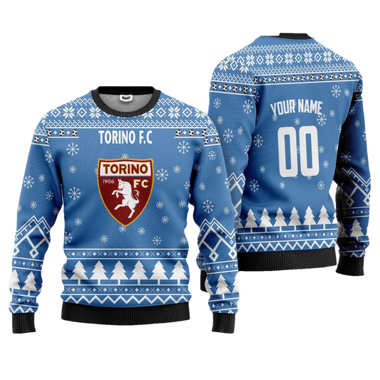 Torino FC Personalized Ugly Christmas Sweater Blue Version ? Usalast