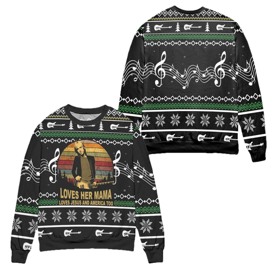 Tom Petty and the Heartbreakers Ugly Christmas Sweater ? Black ? Usalast