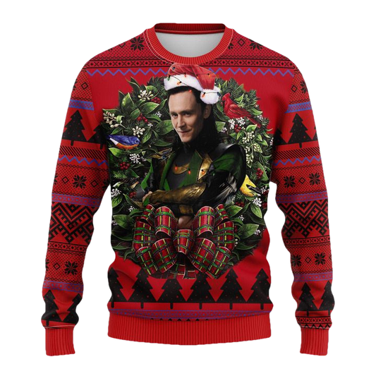 Tom Hiddleston Loki Avengers Noel Mc Ugly Christmas Sweater Thanksgiving Gift ? Usalast