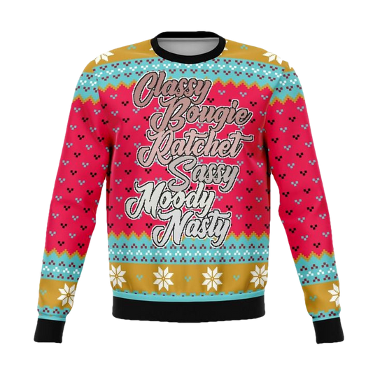 Tik Tok Classy Bougie Ratchet Meme 2022 Design 3d Ugly Christmas Sweater ? Usalast