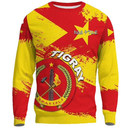 Tigray Sweater ? Tigray Peoples Liberation Front Flag Brush A02 ? Usalast