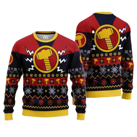 Thor Hammer Ugly Sweater Christmas ? Usalast