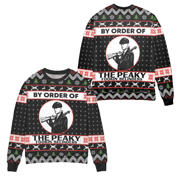 Thomas Shelby By Order Of The Peaky Fookin Blinders Ugly Christmas Sweater ? Usalast