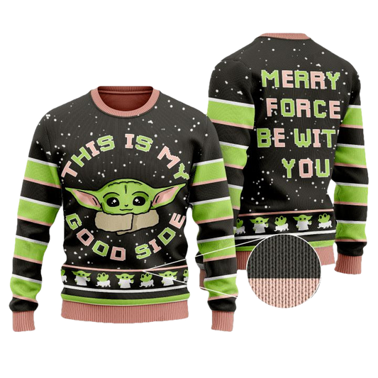 This Is My Good Side Baby Yoda Christmas Sweater ? Usalast