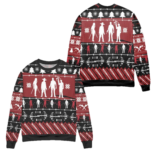 The Walking Dead Knitting Pattern Ugly Christmas Sweater ? Usalast