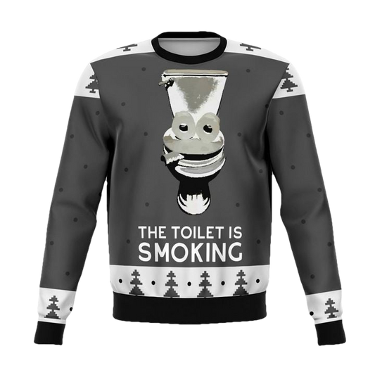 The Toilet Is Smoking Meme 2022 Design 3d Ugly Christmas Sweater ? Usalast