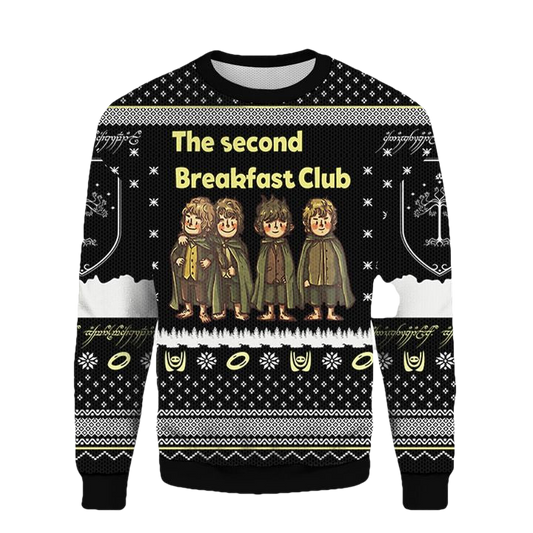 The Second Breakfast Club Meme Ugly Xmas 3D Christmas Sweater ? Usalast