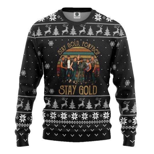 The Outsiders Stay Gold Ponyboy Black Christmas Sweater ? Usalast