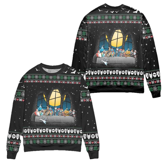 The Nightmare Before Christmas The Last Supper Windshield Sun Shade Ugly Christmas Sweater ? Usalast