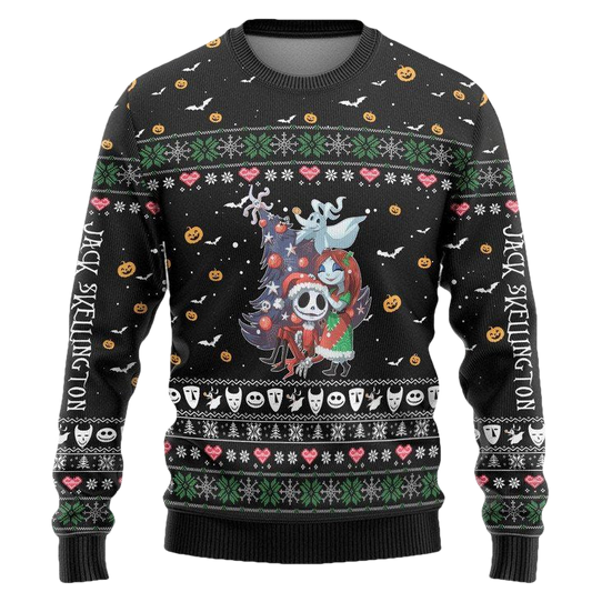 The Nightmare Before Christmas Jack Skellington Sally Christmas Sweater ? Usalast