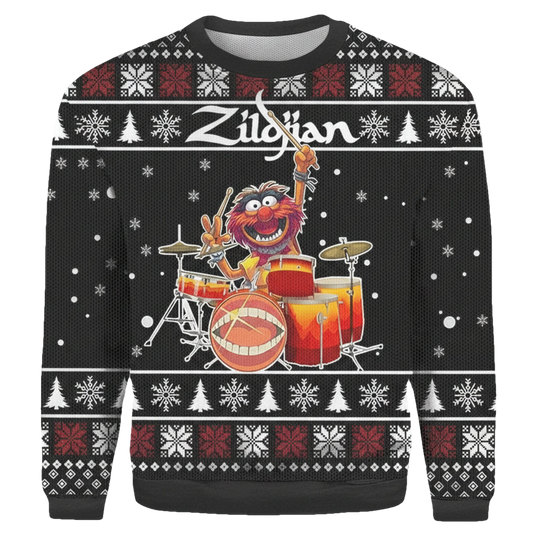 The Muppets Animal Drums Ugly 3D Christmas Sweater ? Usalast