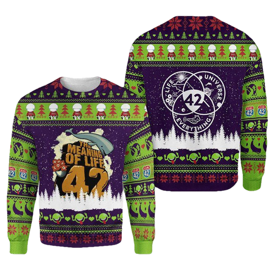 The Hitchhiker8217S Guide To The Galaxy Ugly Sweater Style 3D All Over Printed Shirt Sweater Hoodie Bomber Jacket The Hitchhiker8217S Guide To The Galaxy ? Usalast