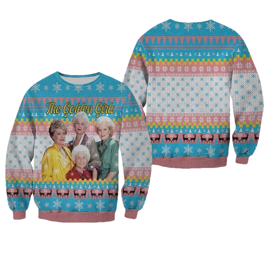 The Golden Girls Fan Christmas Knitting Pattern Sweater 3D Sweater ? Usalast