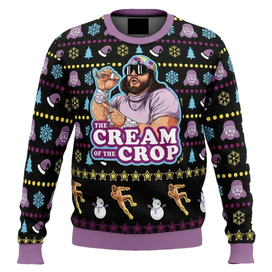 The Cream Of The Crop Pro Wrestling Macho Randy Savage 3d Ugly Christmas Sweater ? Usalast