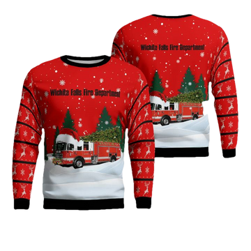 Texas Wichita Falls Fire Department Christmas Sweater 3D ? Usalast