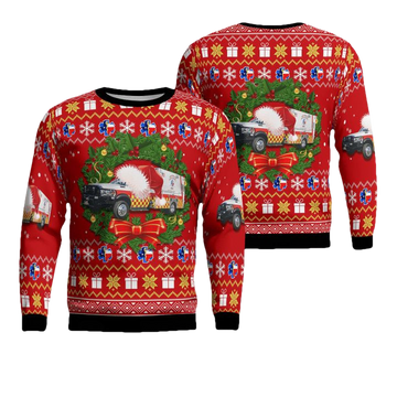 Texas San Marcos Hays County EMS Christmas Sweater 3D ? Usalast