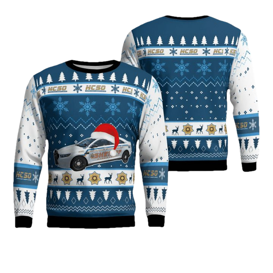Texas Harris County Sheriff Christmas AOP Sweater ? Usalast