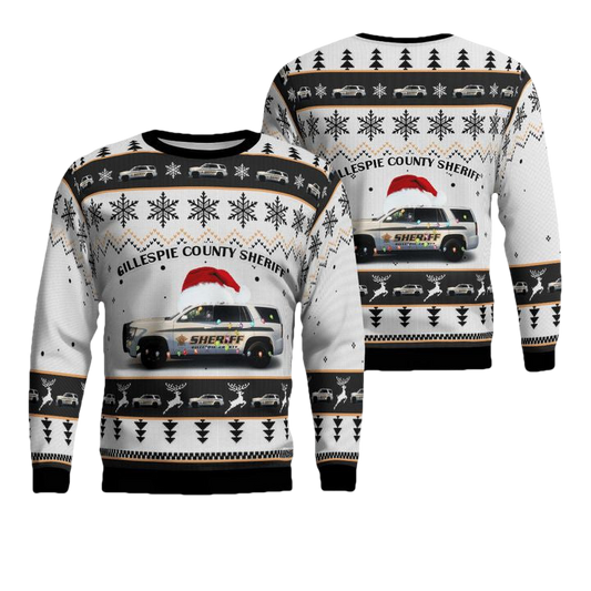 Texas Gillespie County Sheriff Christmas AOP Sweater ? Usalast