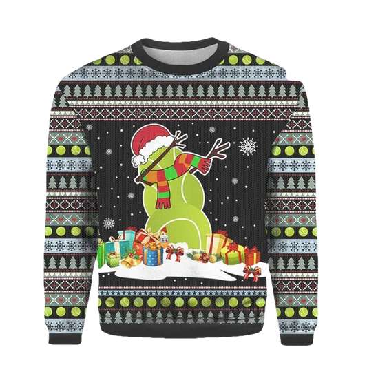Tennis Snowman Tennis All Over Print 3d Ugly Christmas Sweater ? Usalast