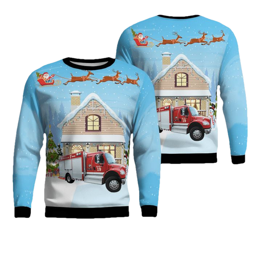 Tennessee Nashville Fire Department Rescue Truck AOP Sweater ? Usalast