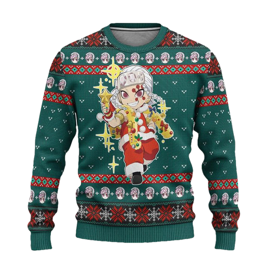 Tengen Uzui Demon Slayer Anime Ugly Christmas Sweater Xmas Gift ? Usalast