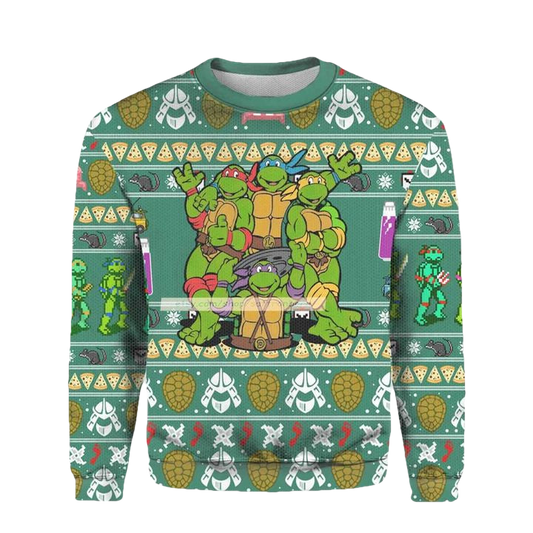 Teenage Mutant Ninja Turtles Heroes Ugly Christmas 3D Sweater ? Usalast