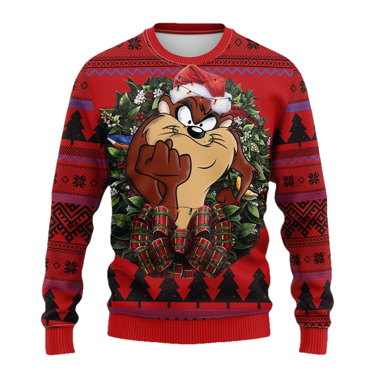 Taz Of Looney Tunes Noel Mc Ugly Christmas Sweater Thanksgiving Gift ? Usalast