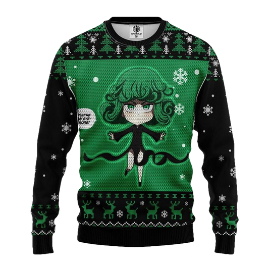 Tatsumaki One Punch Man Anime Ugly Christmas Sweater ? Usalast