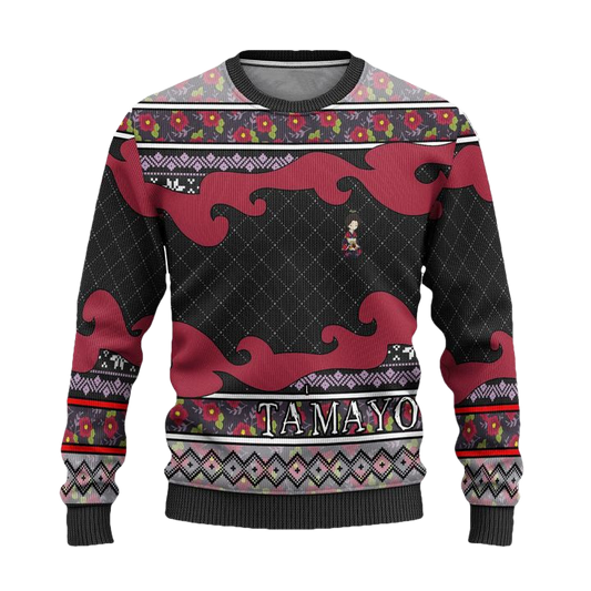 Tamayo Anime Ugly Christmas Sweater Demon Slayer Chibi Xmas Gift ? Usalast