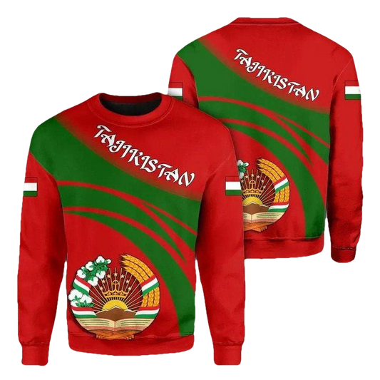 Tajikistan Coat Of Arms Sweater Cricket Style J5W ? Usalast