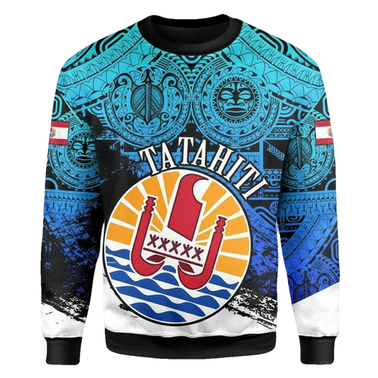 Tahiti Sweater Coat Of Arms Blue Special A02 ? Usalast