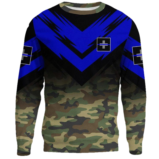 Switzerland Flag Sweater- Based Version Of The Thin Blue Line Symbol A25 ? Usalast