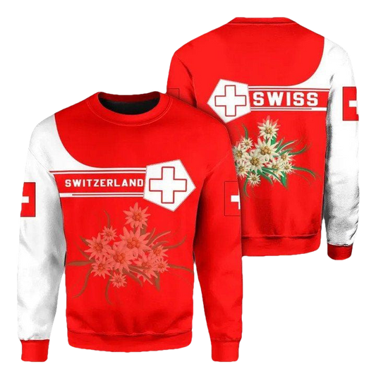 Switzerland Coat Of Arms Sweater Simple Style J78 ? Usalast