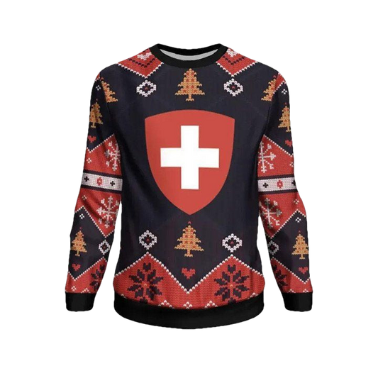Switzerland Christmas Sweater ? Santa Claus Ho Ho Ho ? Bn1810 ? Usalast
