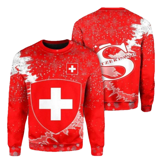 Switzerland Christmas Coat Of Arms Sweater X Style J78 ? Usalast