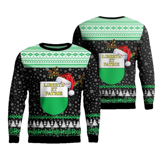 Switzerland Canton of Vaud Christmas Sweater 3D ? Usalast