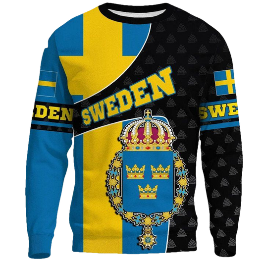 Sweden Sweater ? Flag And Valknut Symbols A31 ? Usalast
