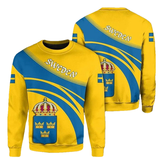 Sweden Coat Of Arms Sweater Cricket Style J5W ? Usalast
