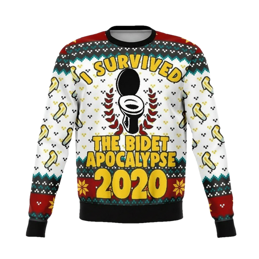 Survived Bidet Apocalypse 2020 Meme 2022 Design 3d Ugly Christmas Sweater ? Usalast