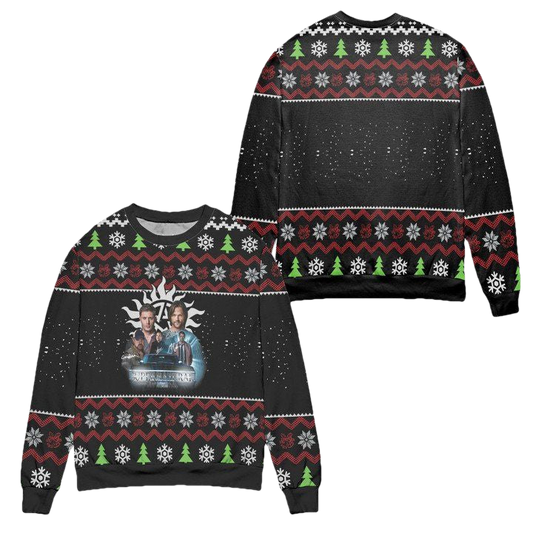 Supernatural The Movie Snowflake Ugly Christmas Sweater ? Black ? Usalast
