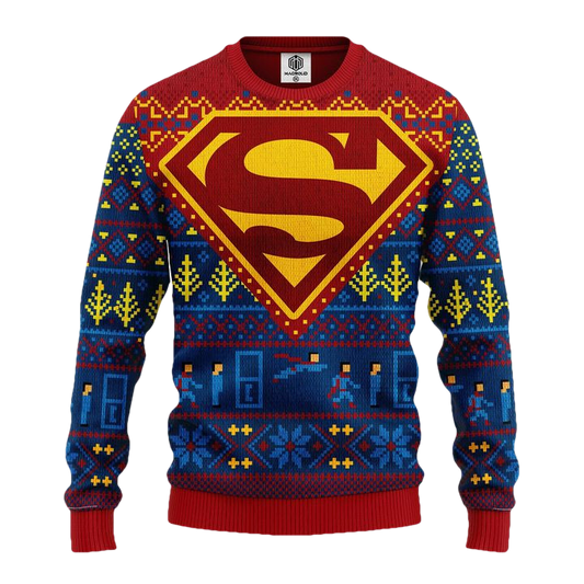 Superman Comic Ugly Christmas Sweater Amazing Gift Idea Thanksgiving Gift ? Usalast