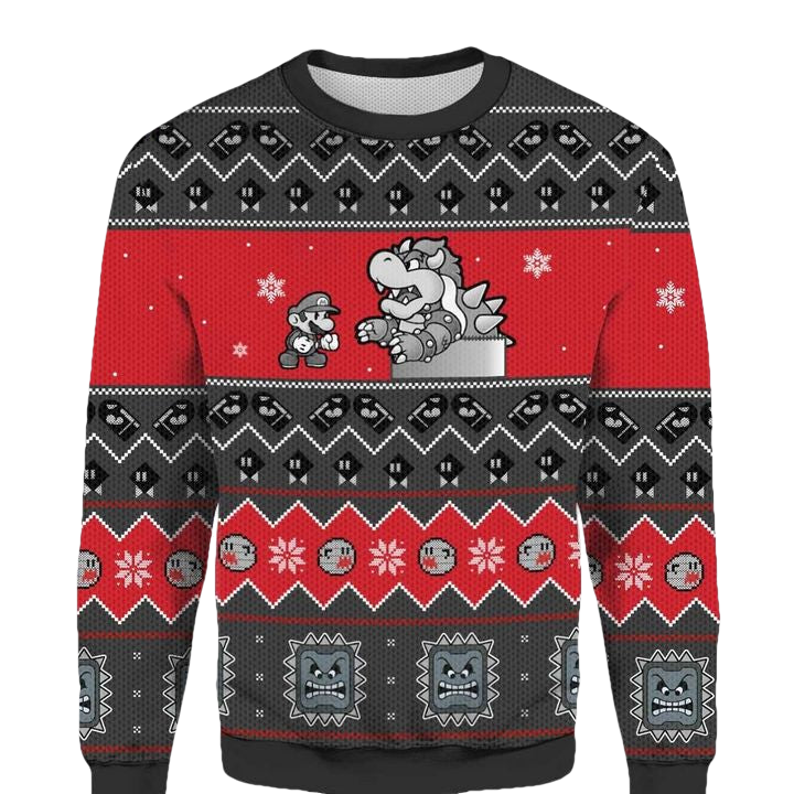Super Mario No Pain No Game Ugly Christmas2022 3D Sweater ? Usalast
