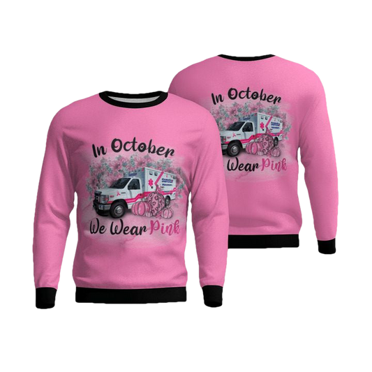 Sunstar Paramedics In Octorber We Wear Pink AOP Sweater ? Usalast
