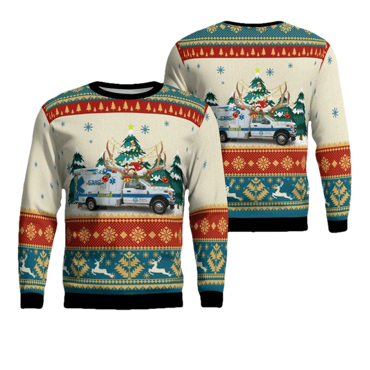 Sumner County EMS Christmas AOP Sweater ? Usalast