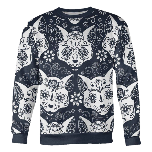 Sugar Skull Cats Sweater ? Usalast