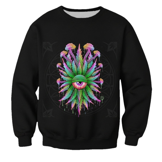 Stoned Mushrooms Black Sweater Sh3564 ? Usalast