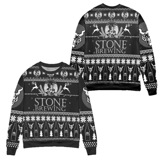 Stone Brewing Logo Christmas Pattern Ugly Christmas Sweater ? Usalast
