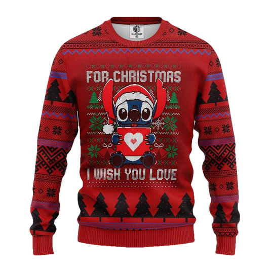 Stitch Heart Ugly Christmas Sweater Amazing Gift Idea Thanksgiving Gift ? Usalast